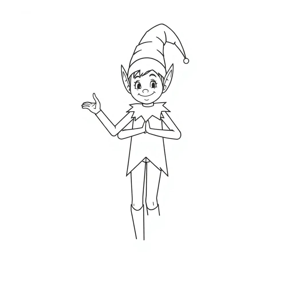 Free Elf On The Shelf Coloring Pages