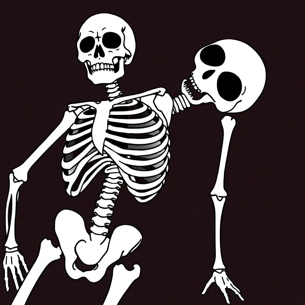 Free Coloring Pages Skeleton