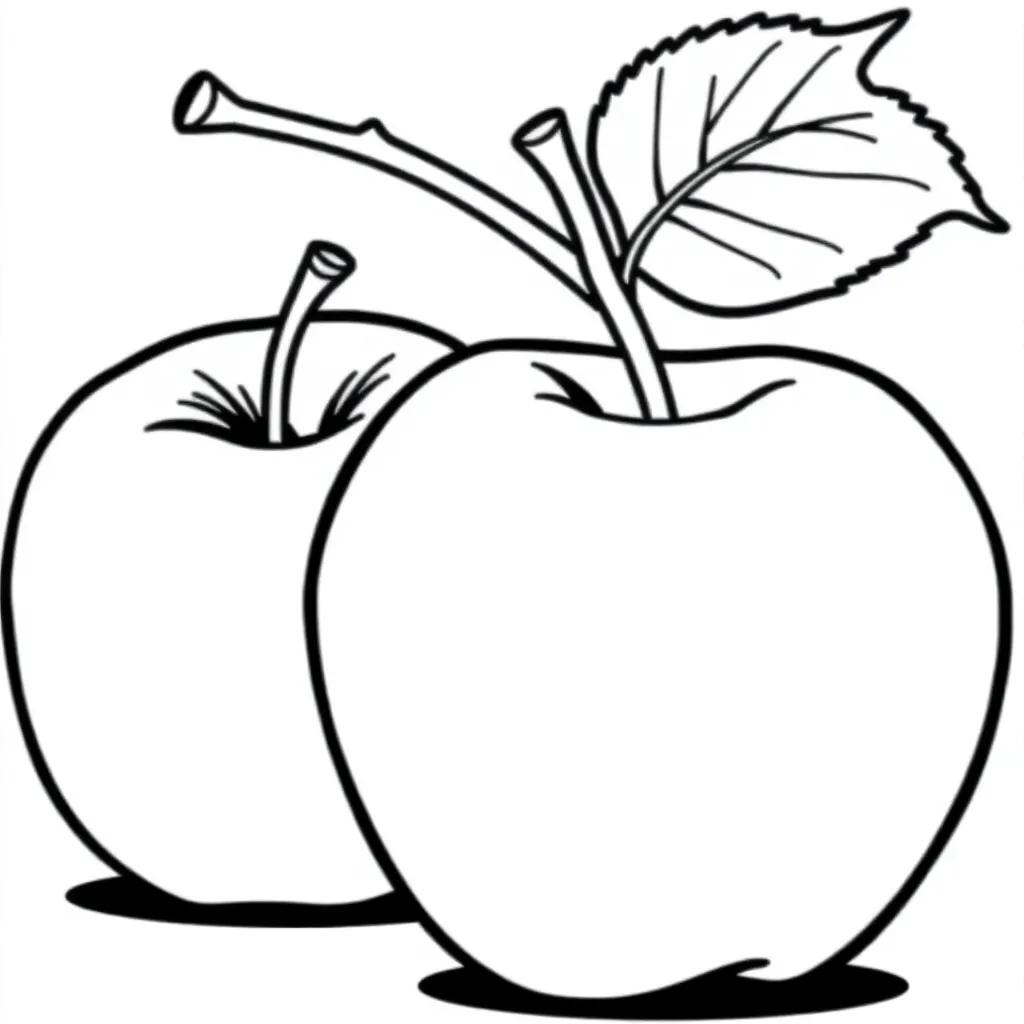 Free Coloring Pages Apples