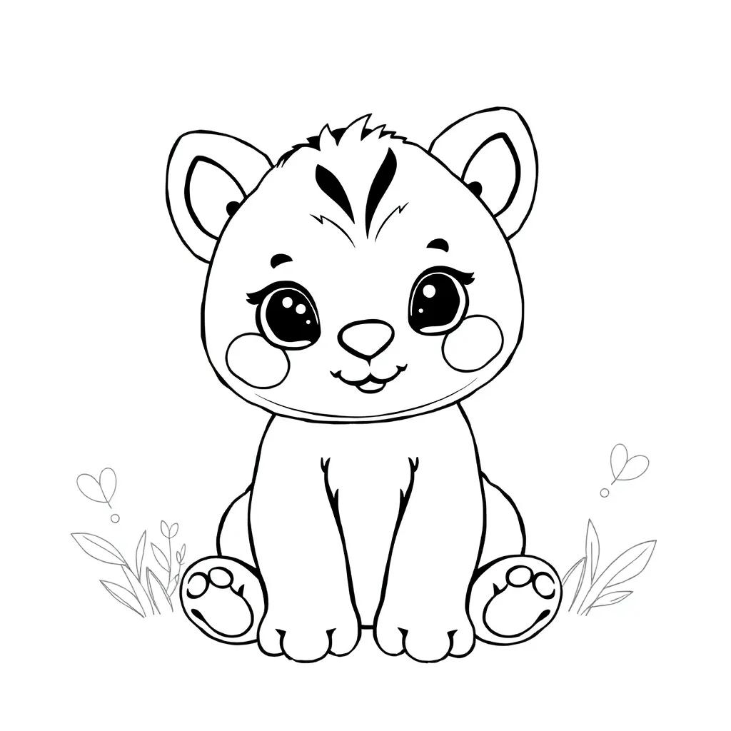 Free Printable Cute Baby Animal Coloring Pages