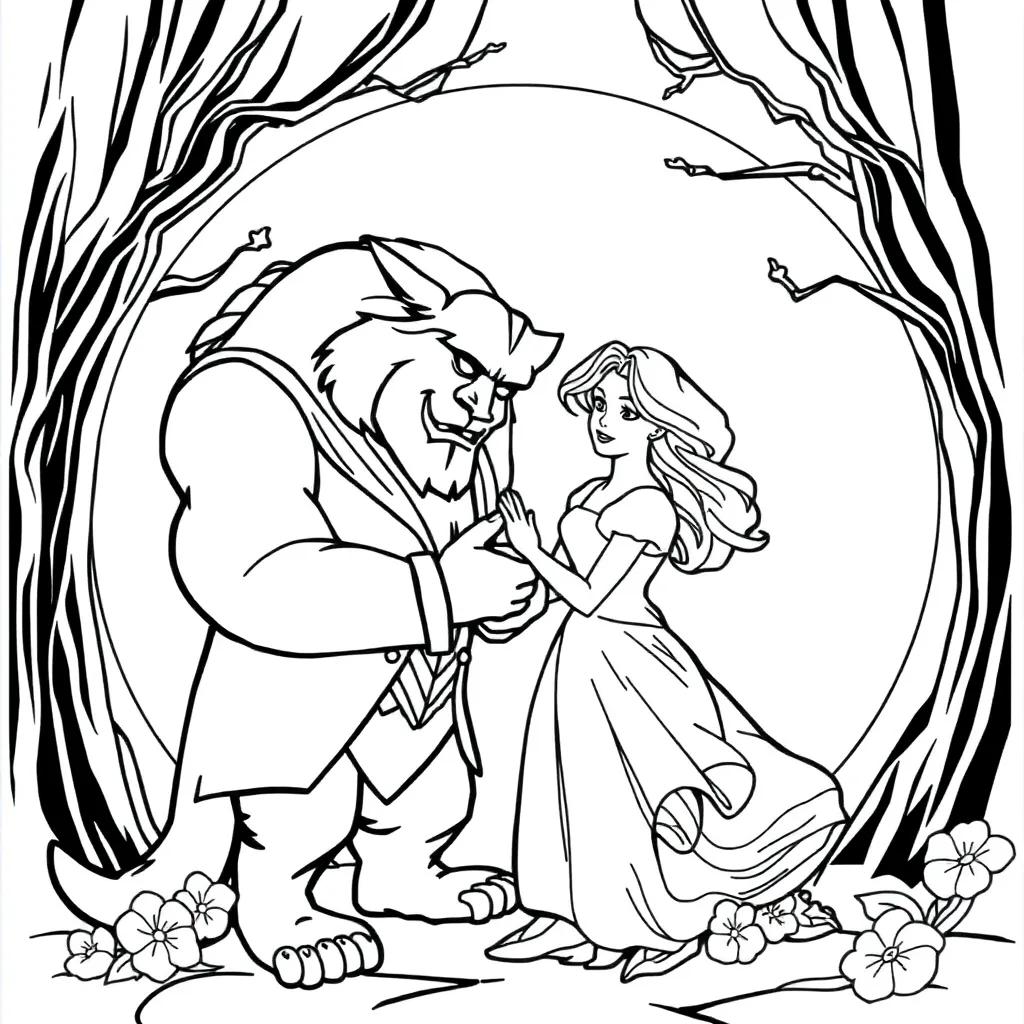 Free Coloring Pages Beauty And The Beast