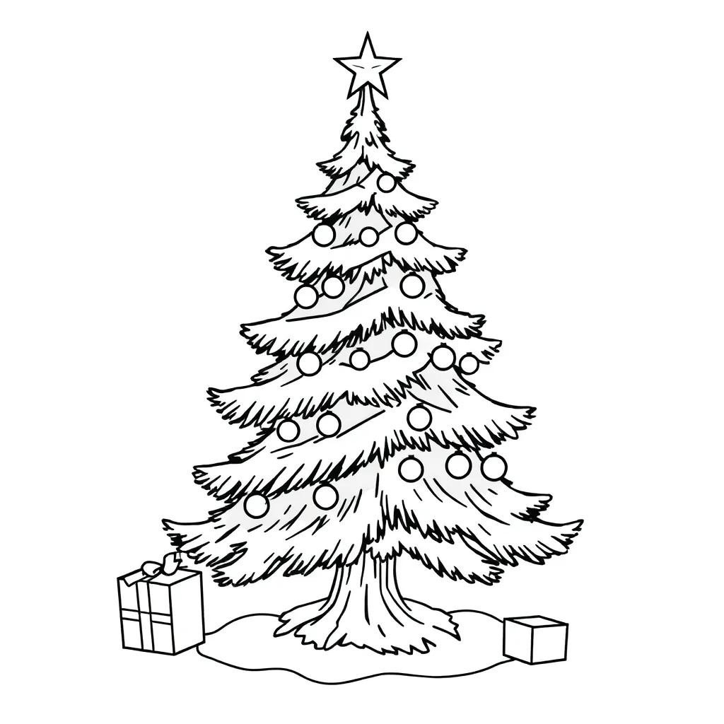 Free Coloring Pages Christmas Tree