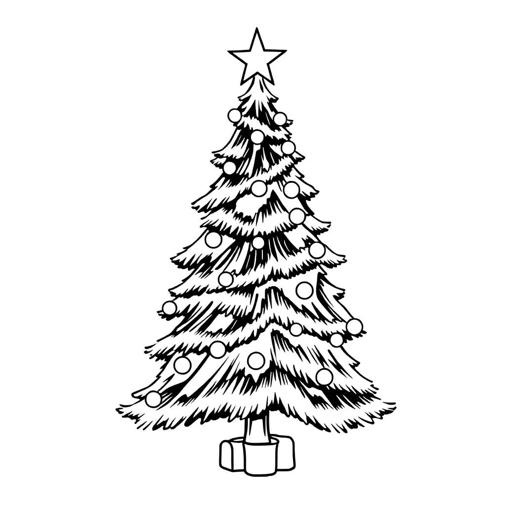 Free Printable Christmas Tree Coloring Page