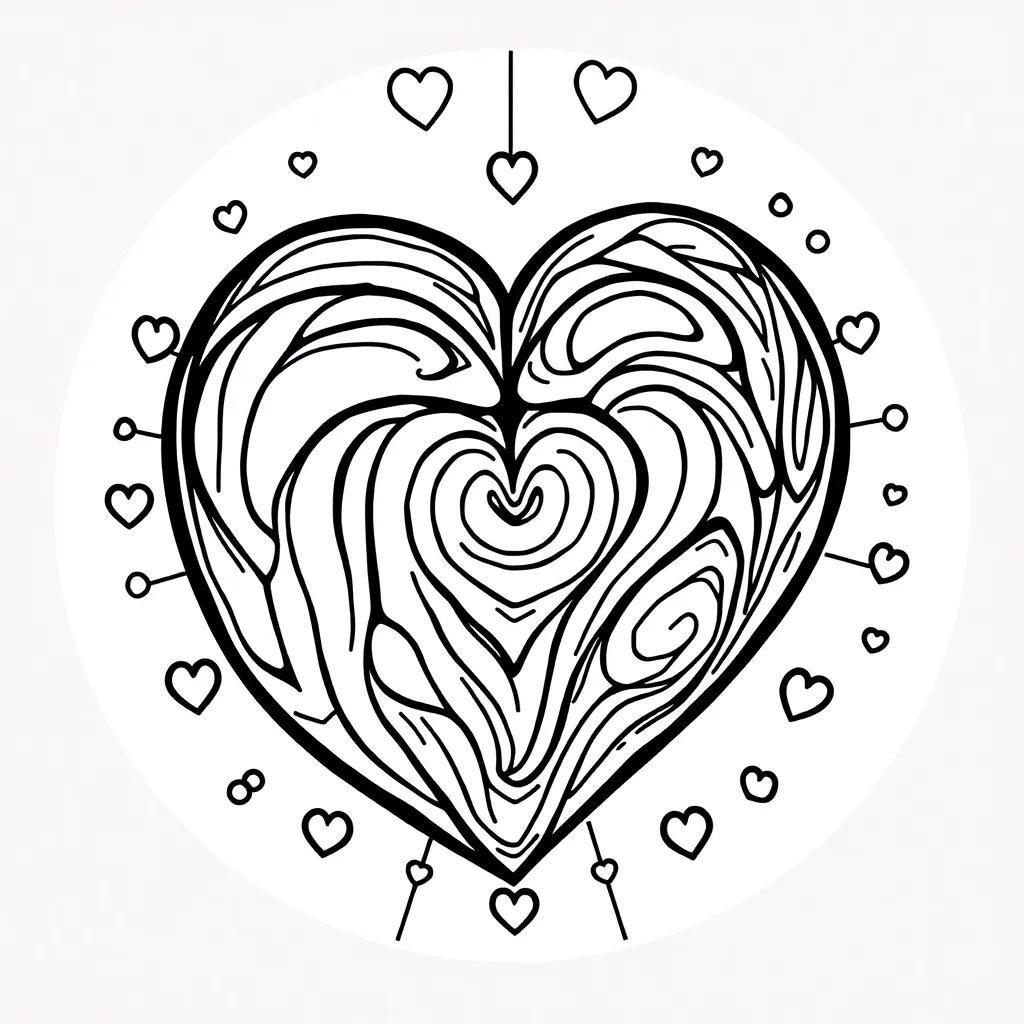 Free Coloring Page Heart