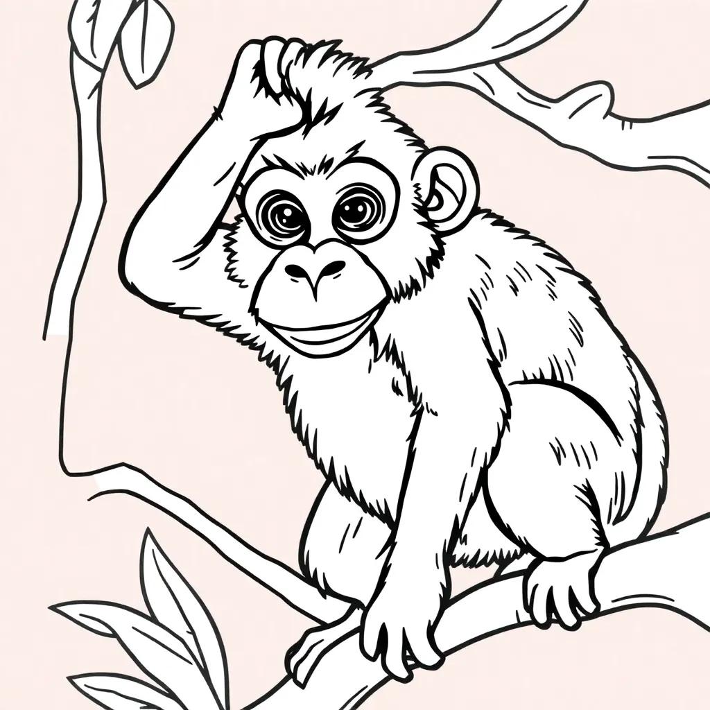 Free Printable Monkey Coloring Pages