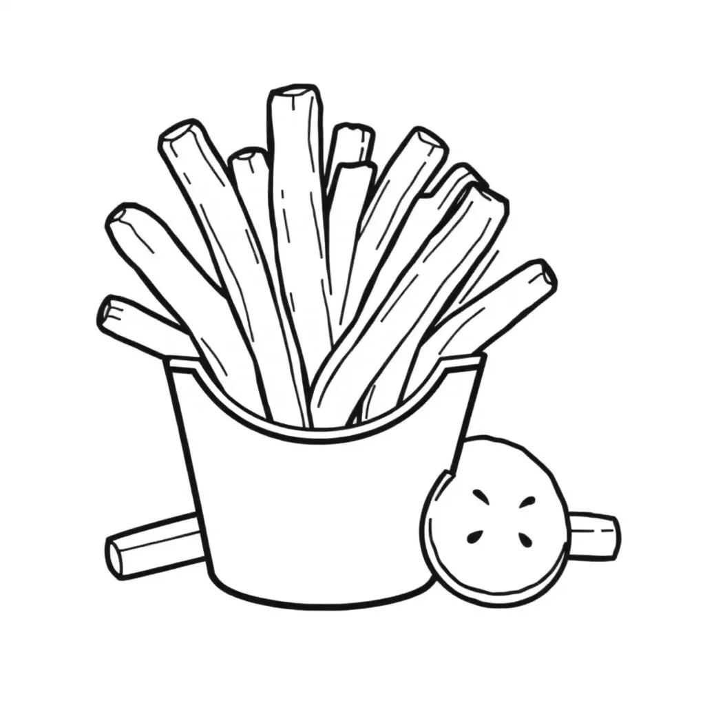 French Fry Coloring Pages