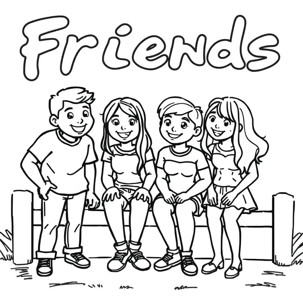Friends Printable Coloring Pages