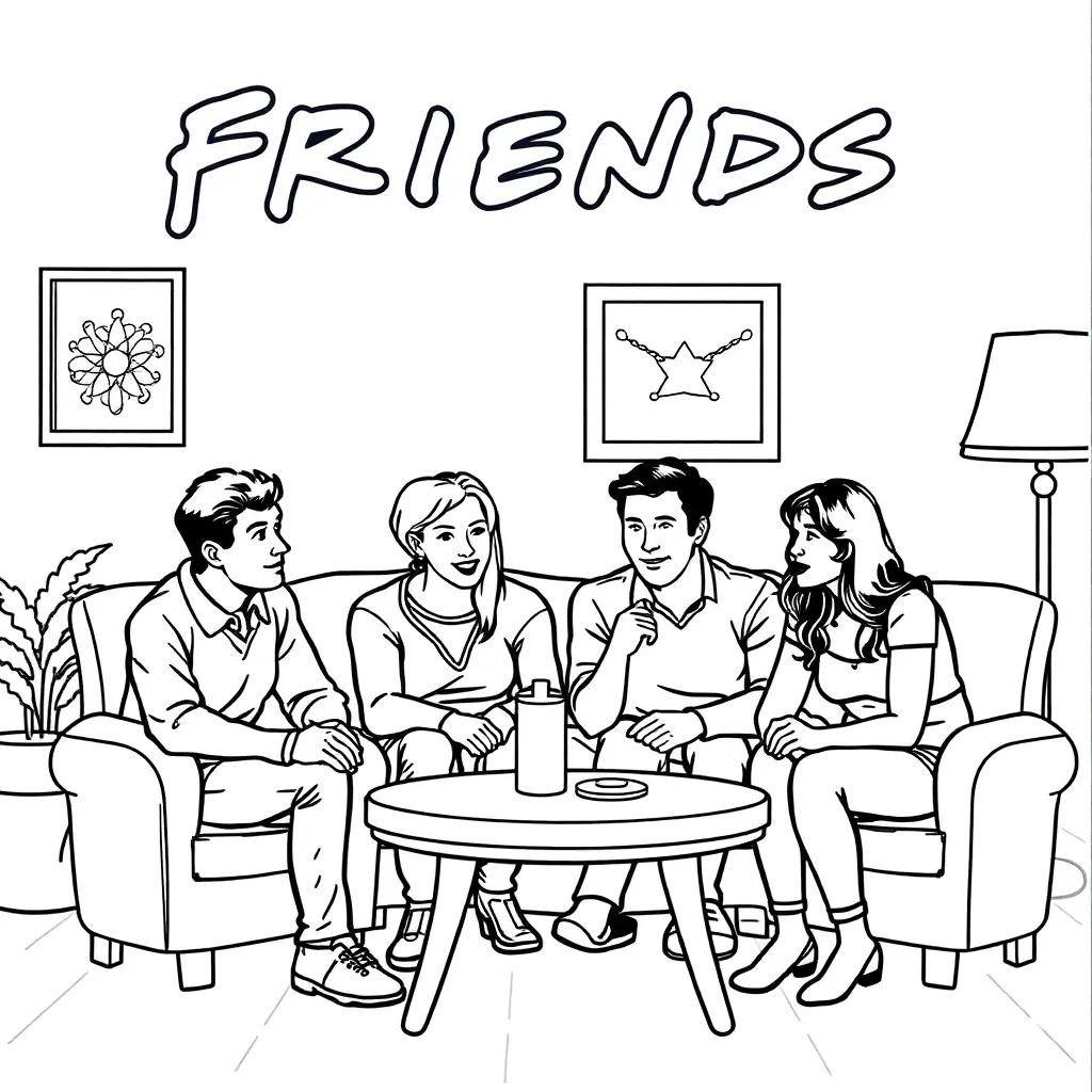 Friends Tv Show Coloring Pages
