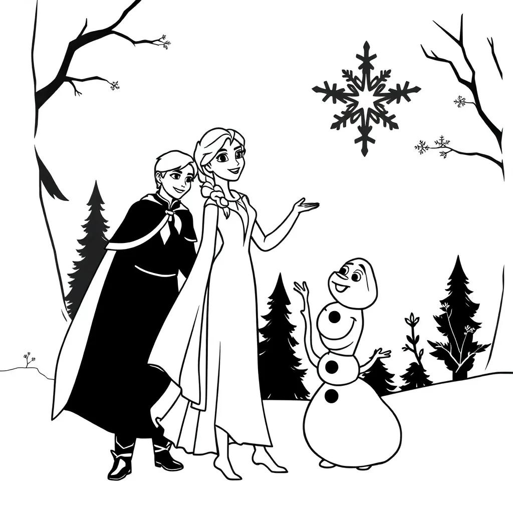 Frozen Coloring Page Free