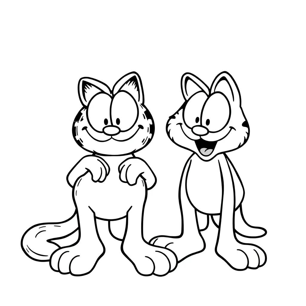 Garfield And Odie Coloring Pages