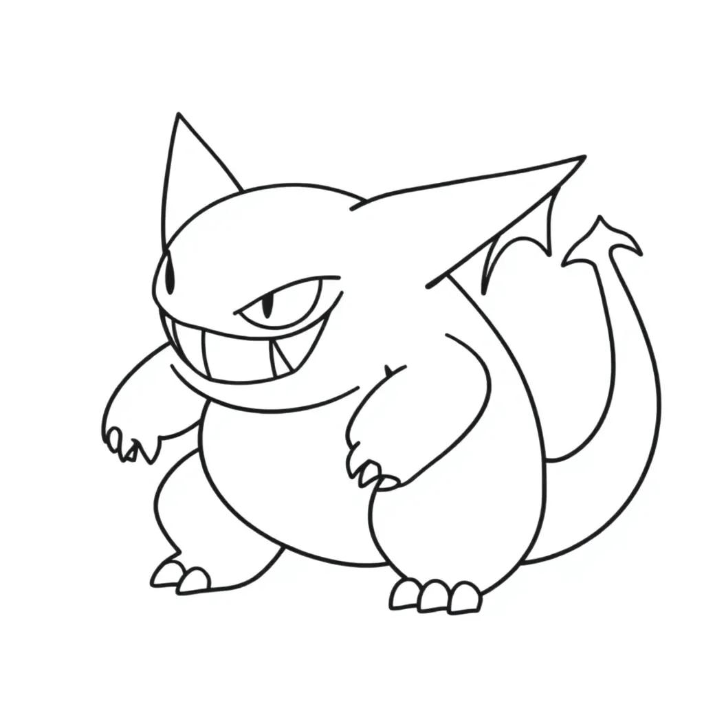 Gengar Pokemon Coloring Page