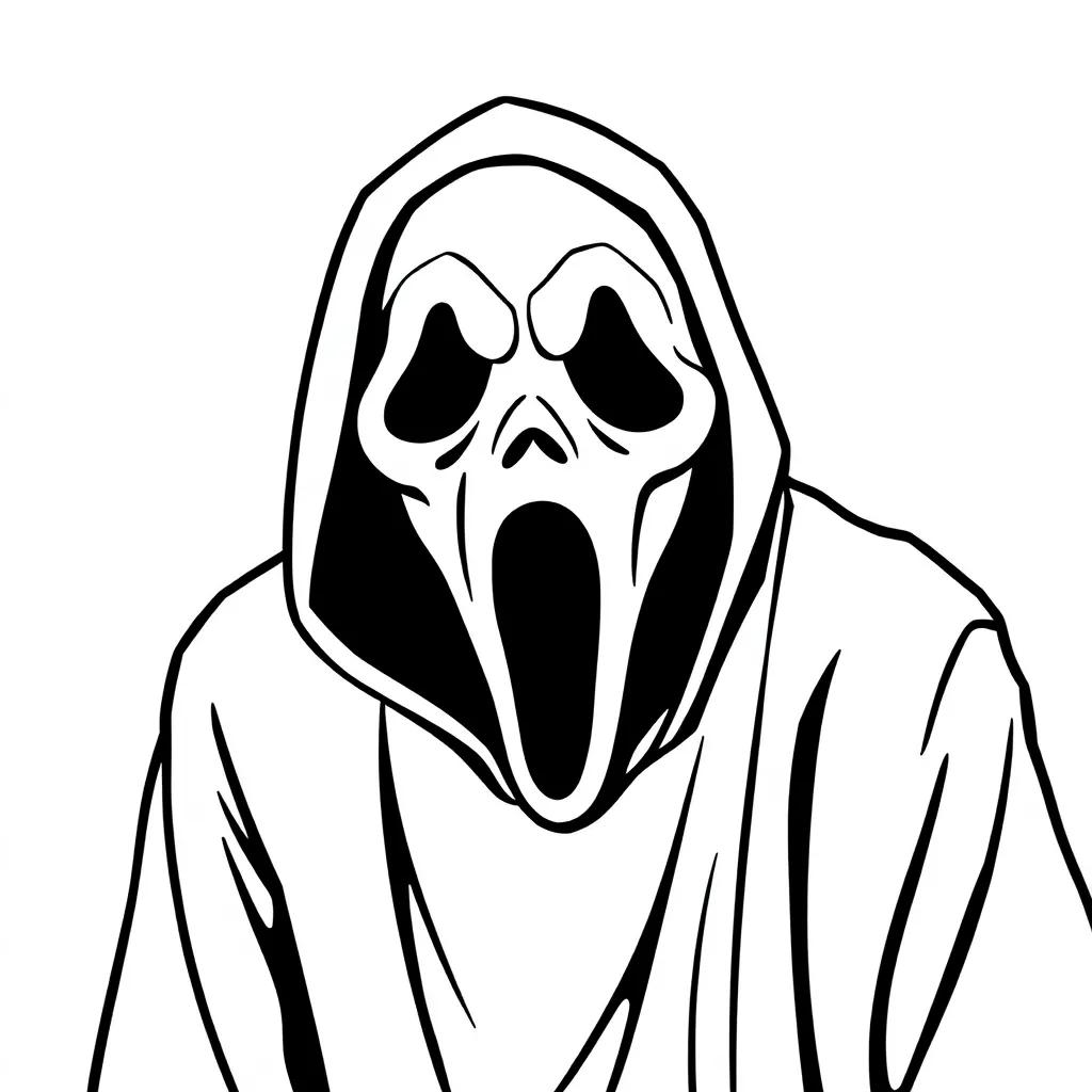Ghostface Scream Coloring Pages