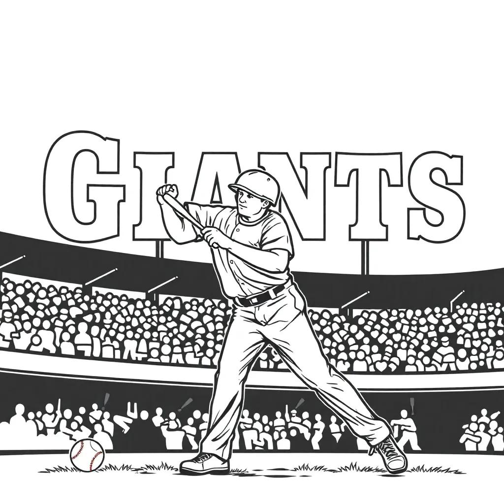 Giants Baseball Coloring Pages