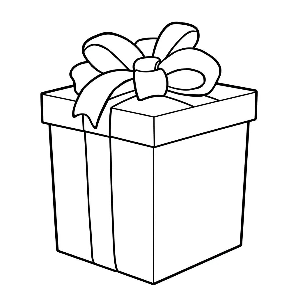 Gift Box Coloring Page