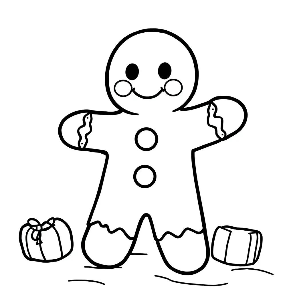 Gingerbread Man Color Page