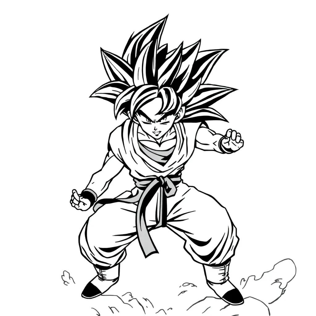 Goku Super Saiyan 4 Coloring Pages