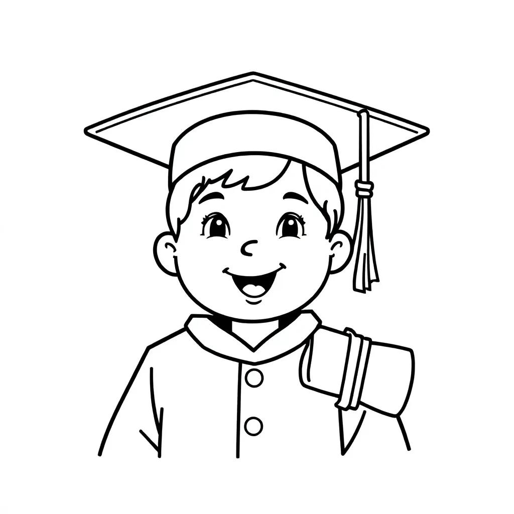 Graduation Coloring Pages Preschool