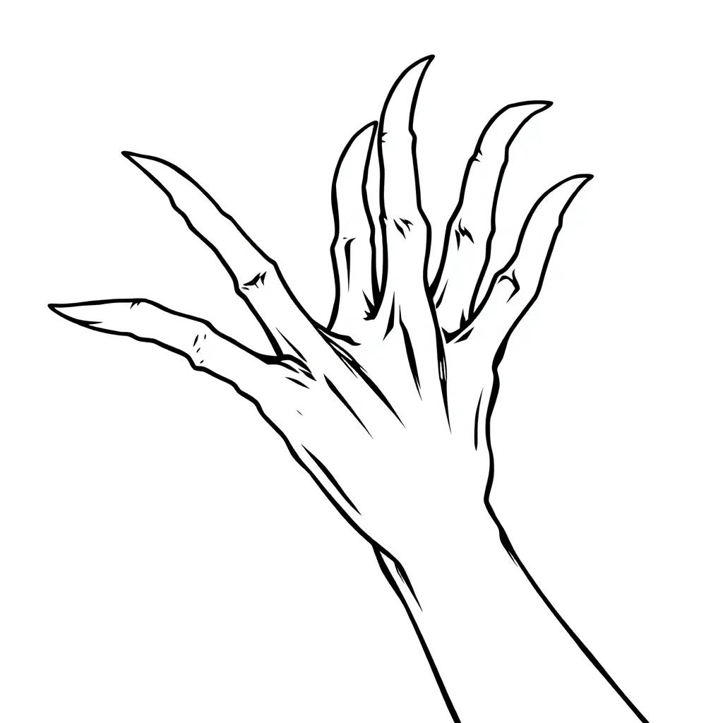 Grinch Hand Coloring Page