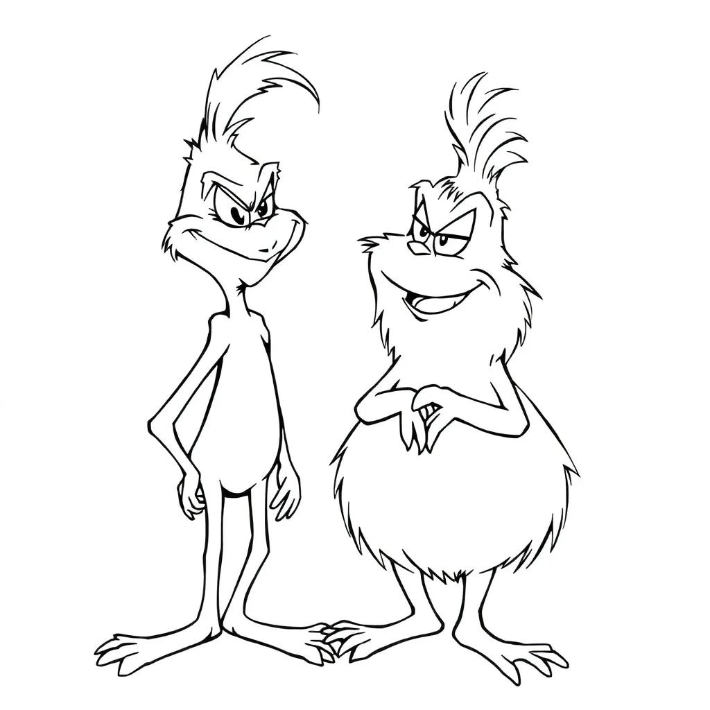 Grinch And Max Coloring Pages