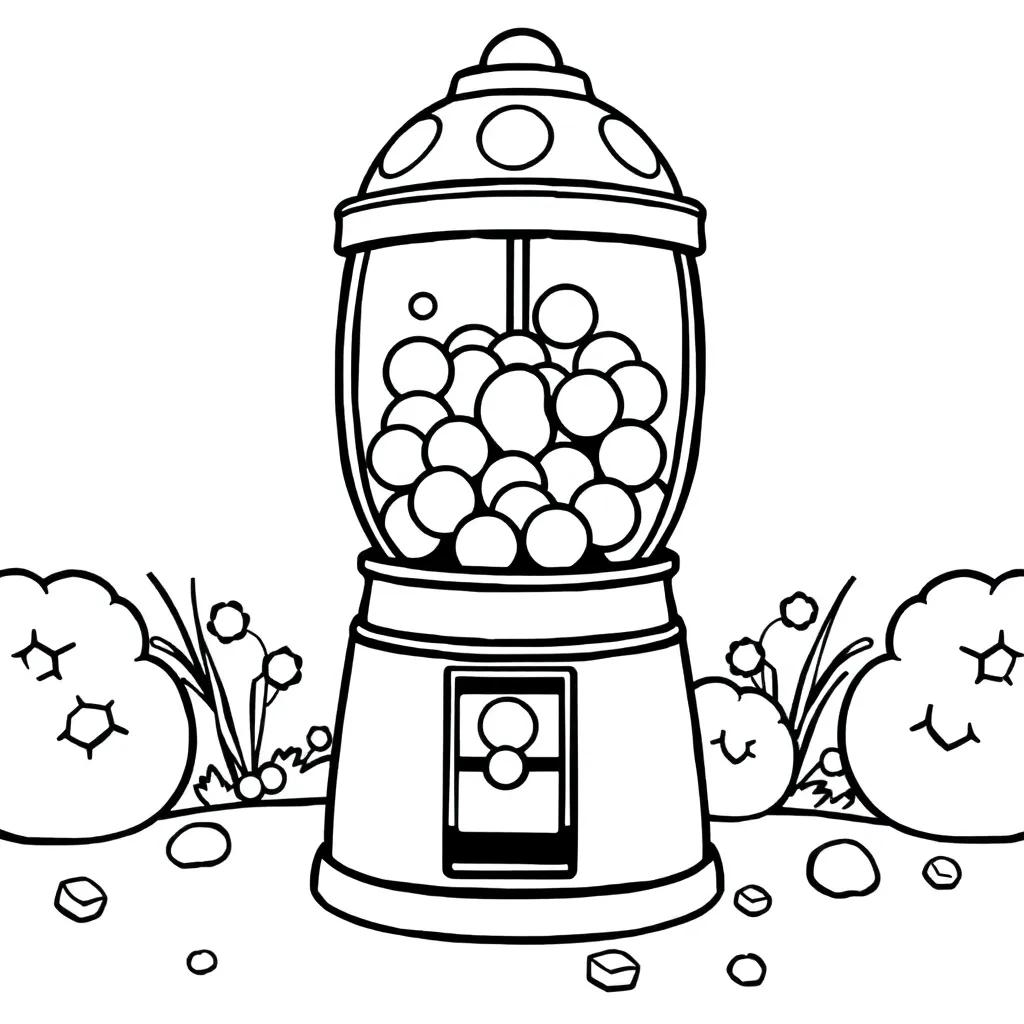 Gumball Machine Coloring Pages