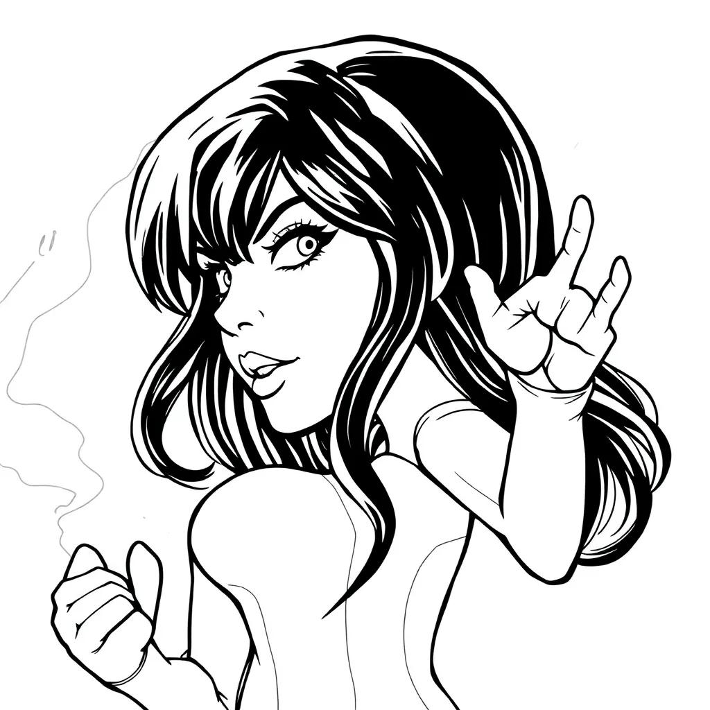 Gwen Stacy Coloring Page