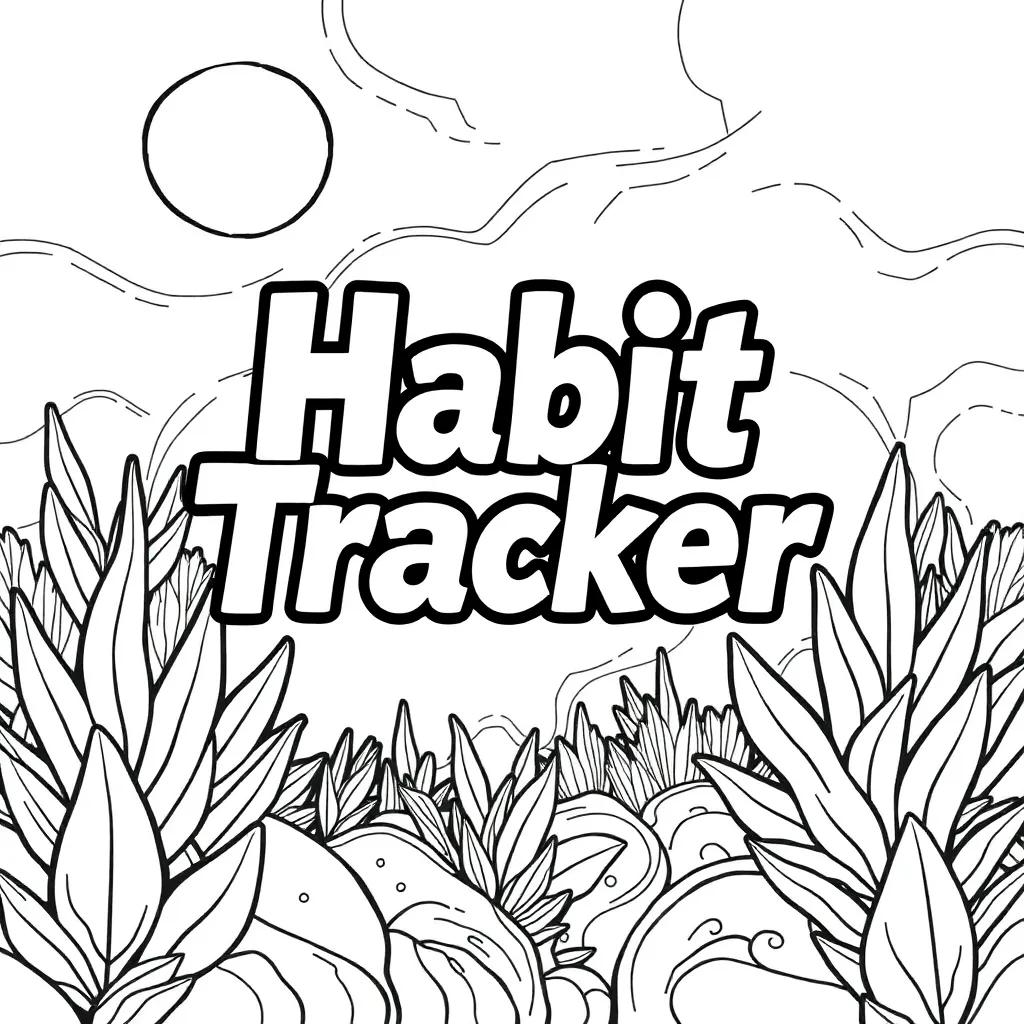 Habit Tracker Coloring Page
