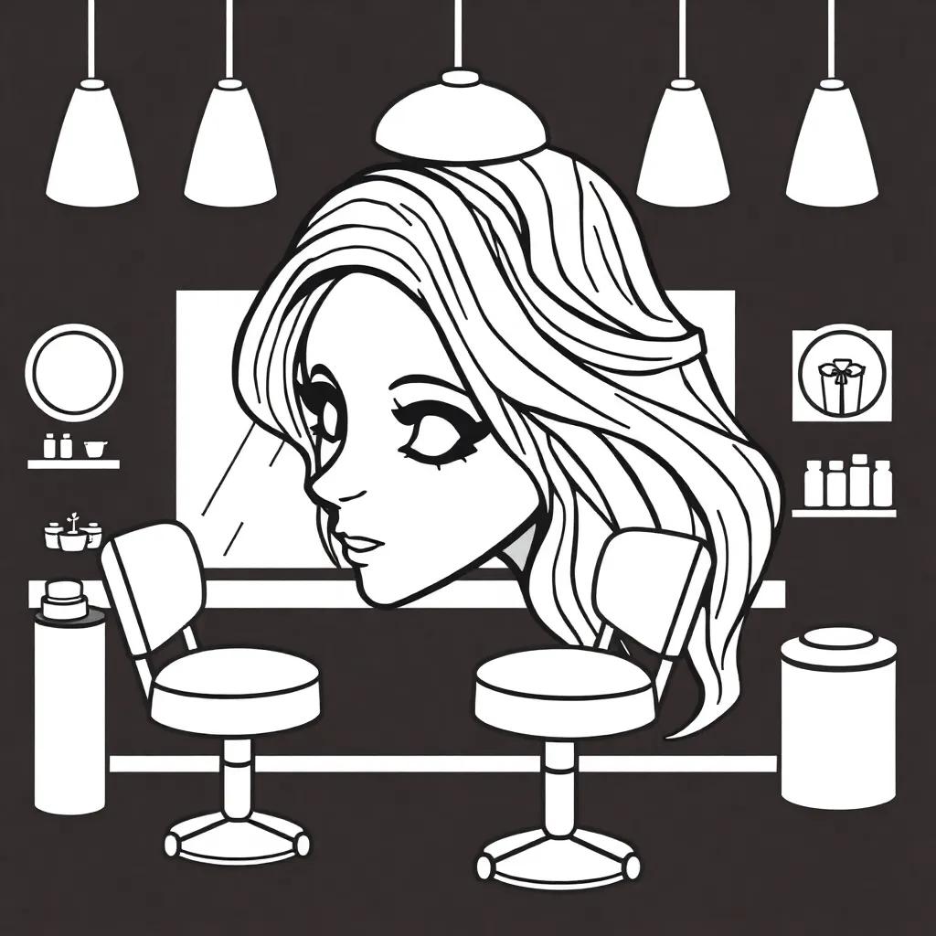 Hair Salon Coloring Pages
