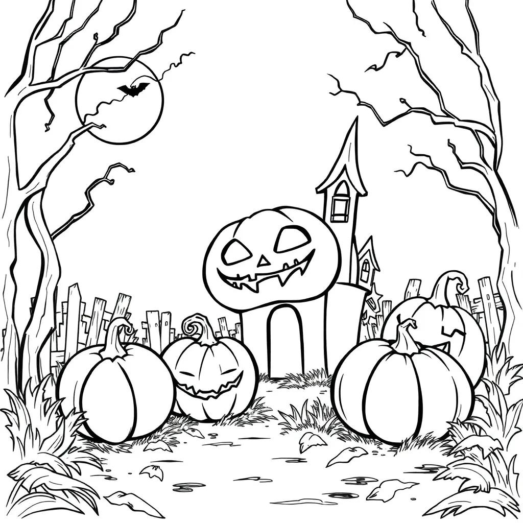 Halloween Picture Coloring Page
