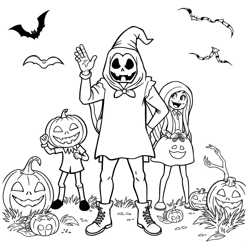 Halloween Characters Coloring Pages