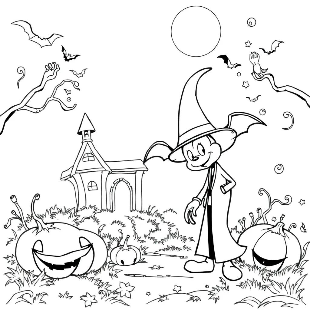 Halloween Coloring Page Disney