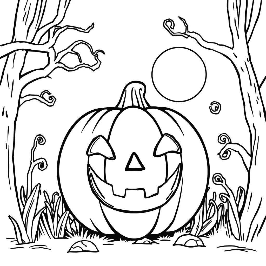 Halloween Coloring Pages Simple