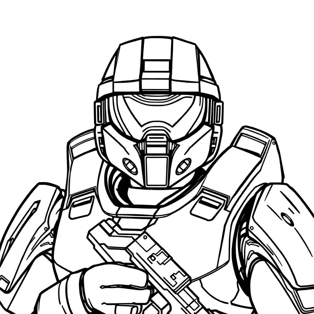 Halo Master Chief Coloring Pages