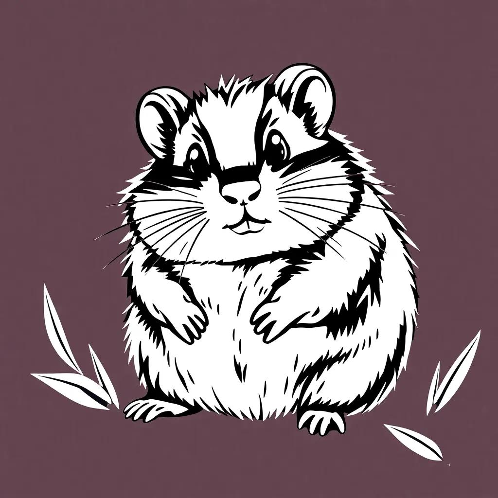 Hamster Coloring Pages Printable