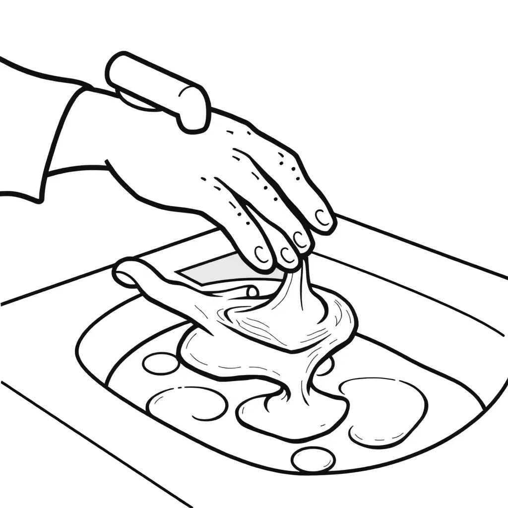 Hand Washing Coloring Pages