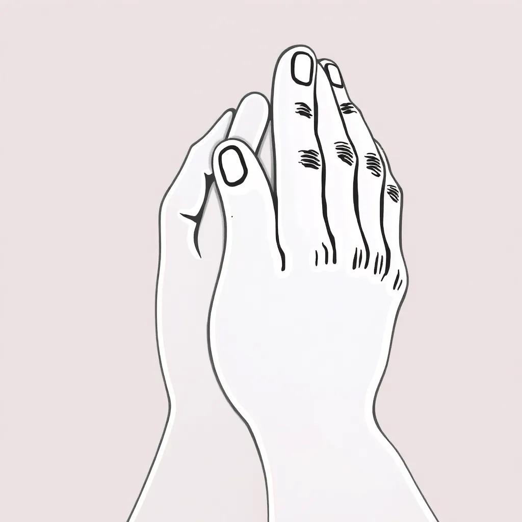 Hands Of Prayer Coloring Page