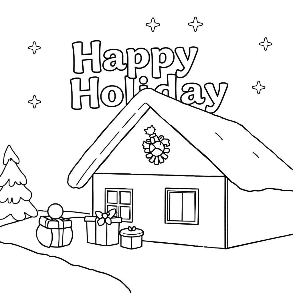 Happy Holiday Coloring Pages