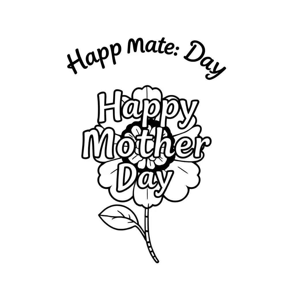Happy Mother Day Coloring Pages