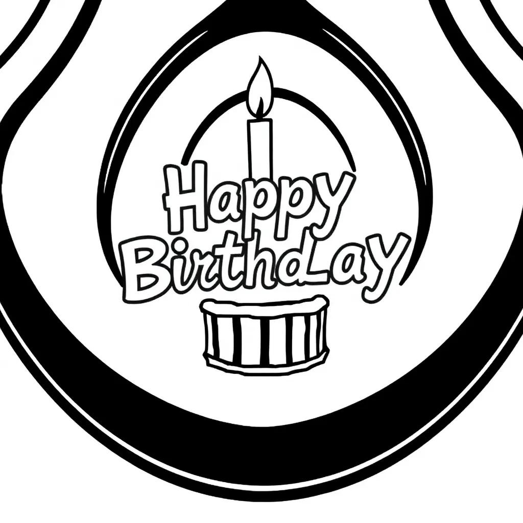 Happy Birthday Coloring Pages Free