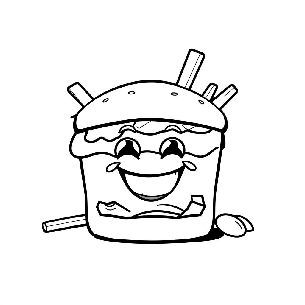 Happy Meal Coloring Page