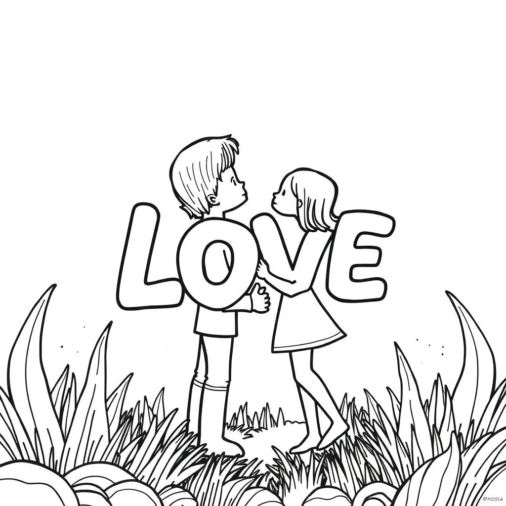 Hard Love Coloring Pages