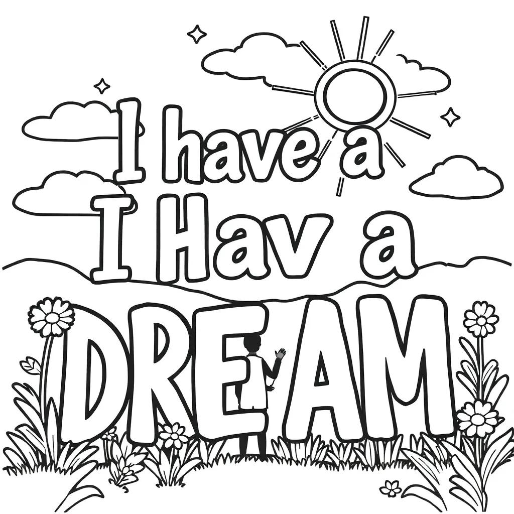 I Have A Dream Coloring Page