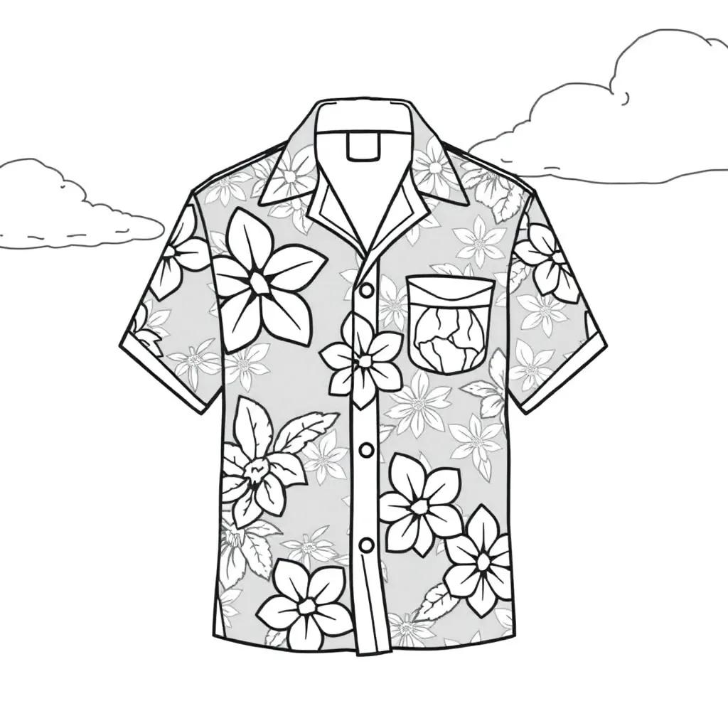 Hawaiian Shirt Coloring Page