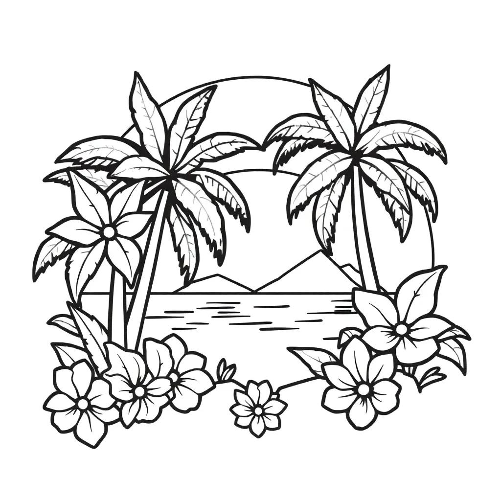 Hawaiian Coloring Pages Printable