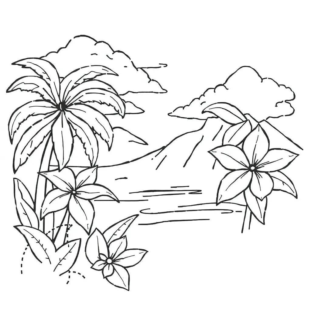Hawaiian Coloring Pages Free