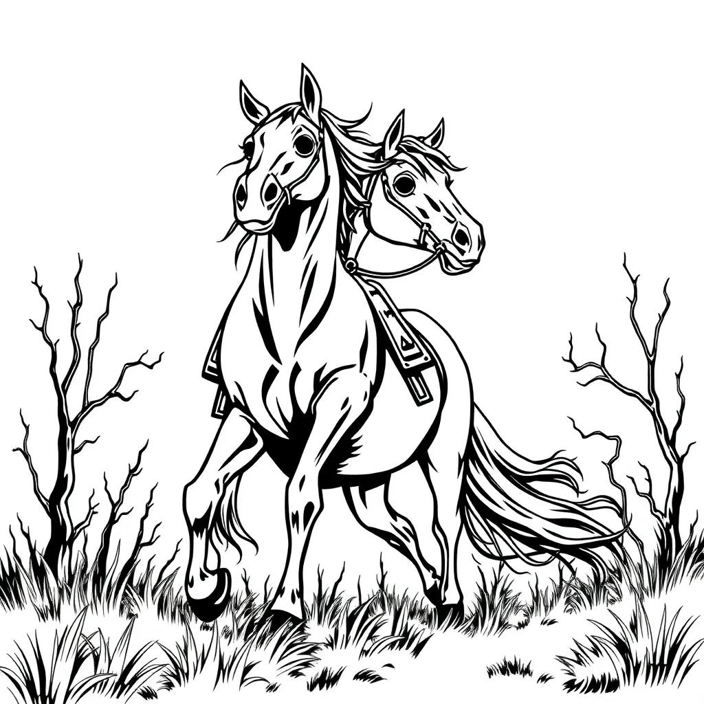 Headless Horseman Coloring Page