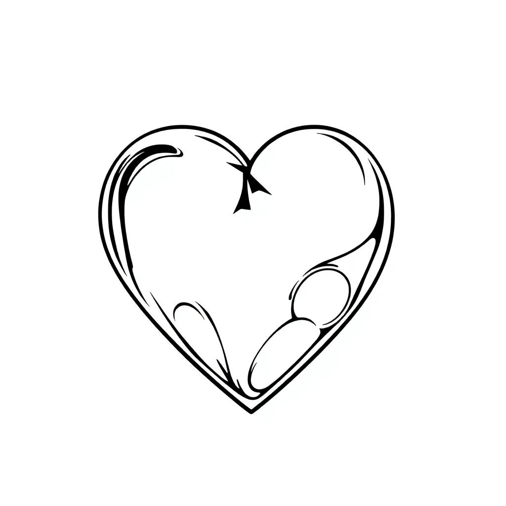 Heart Coloring Page Printable