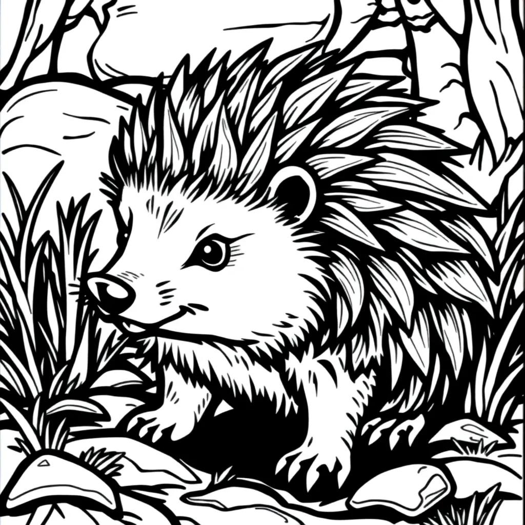 Hedge Hog Coloring Pages
