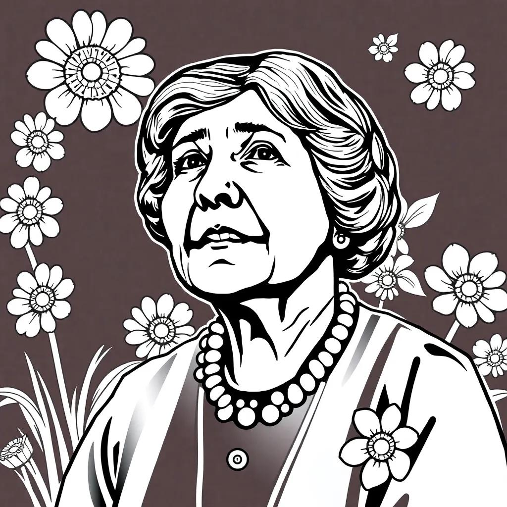 Helen Keller Coloring Page