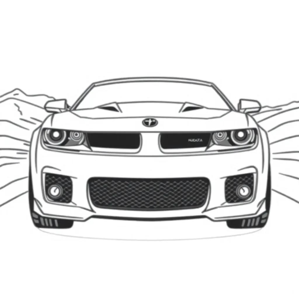 Hellcat Car Coloring Pages
