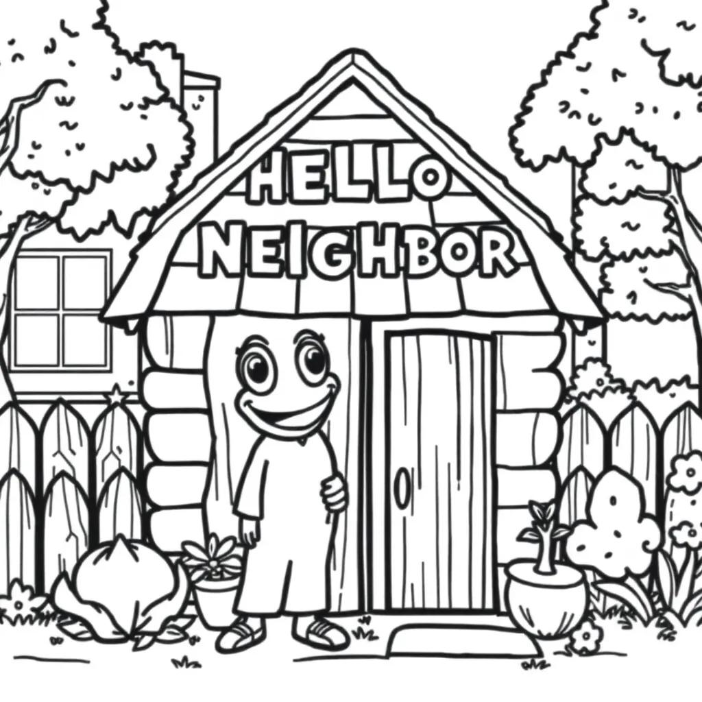 Hello Neighbor Coloring Page